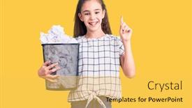  Presentation with hispanic - Presentation design having cute-hispanic-child-girl-holding background and a yellow colored foreground