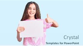  Presentation with hispanic - Beautiful theme featuring cute-hispanic-child-girl-holding backdrop and a sky blue colored foreground