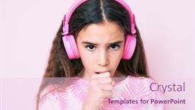  Presentation with child health care - Theme consisting of cute-hispanic-child-girl-listening background and a lemonade colored foreground