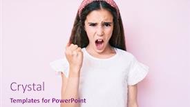  Presentation with angry child - Cool new presentation with cute-hispanic-child-girl-wearing backdrop and a sky blue colored foreground