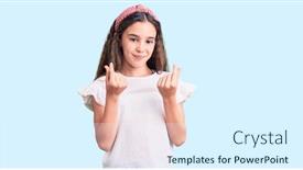  Presentation with salary - Amazing presentation theme having cute-hispanic-child-girl-wearing backdrop and a sky blue colored foreground