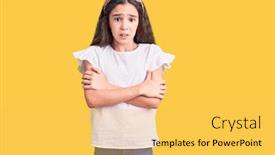  Presentation with sad child - Slide set featuring cute-hispanic-child-girl-wearing background and a yellow colored foreground