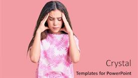  Presentation with cute - Presentation theme featuring cute-hispanic-child-girl-wearing background and a coral colored foreground