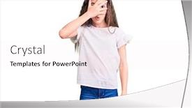  Presentation with tshirt - Slides having cute-hispanic-child-girl-wearing background and a white colored foreground