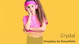  Presentation with depression child - Amazing slide set having cute-hispanic-child-girl-wearing backdrop and a yellow colored foreground