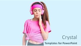  Presentation with dental child - Presentation design consisting of cute-hispanic-child-girl-wearing background and a sky blue colored foreground