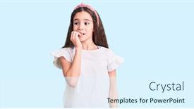  Presentation with child anxiety - PPT layouts featuring cute-hispanic-child-girl-wearing background and a sky blue colored foreground