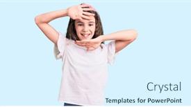  Presentation with cute - Beautiful theme featuring cute-hispanic-child-girl-wearing backdrop and a sky blue colored foreground