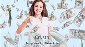  Presentation with tshirt - PPT layouts with cute-hispanic-child-girl-wearing background and a sky blue colored foreground