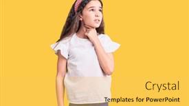 Presentation with sore throat - Slide deck having cute-hispanic-child-girl-wearing background and a yellow colored foreground