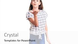  Presentation with kiss - Beautiful PPT layouts featuring cute-hispanic-child-girl-wearing backdrop and a white colored foreground