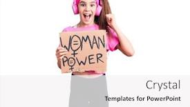  Presentation with girl power - Cool new PPT layouts with cute-hispanic-child-girl-wearing backdrop and a white colored foreground