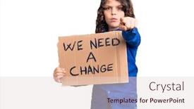  Presentation with change - PPT theme with cute-hispanic-child-with-long background and a lemonade colored foreground