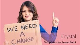  Presentation with long hair - PPT theme consisting of cute-hispanic-child-with-long background and a coral colored foreground