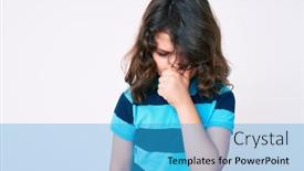  Presentation with child health care - Slides enhanced with cute-hispanic-child-with-long background and a teal colored foreground