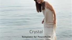  Presentation with joyful - Presentation design featuring cute-joyful-woman-spend-summer background and a light gray colored foreground