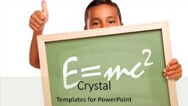  Presentation with white relativity theory - Slide deck featuring cute kids math - proud hispanic boy holding chalkboard background and a mint green colored foreground