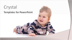  Presentation with cute baby - PPT layouts having cute-laughing-baby-isolated background and a white colored foreground