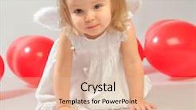  Presentation with angel - PPT theme having cute-little-angel-girl background and a  colored foreground