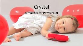  Presentation with angel - Colorful slides enhanced with cute little angel-girl with red heart backdrop and a lemonade colored foreground