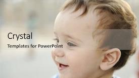  Presentation with cute baby - Amazing theme having cute little baby boy outdoors backdrop and a soft green colored foreground