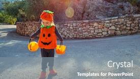  Presentation with cute baby - Slide deck enhanced with cute-little-baby-dressed background and a gray colored foreground