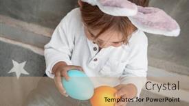  Presentation with cute baby - Amazing PPT theme having cute-little-baby-dressed backdrop and a coral colored foreground