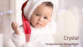  Presentation with cute baby - PPT layouts enhanced with cute little baby in santa background and a  colored foreground
