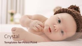  Presentation with cute baby - Presentation design having cute-little-baby-lying background and a lemonade colored foreground