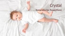  Presentation with cute nurse - Beautiful presentation theme featuring cute little baby lying backdrop and a lemonade colored foreground