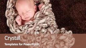  Presentation with old days - Cool new PPT theme with cute little baby newborn boy sleeping - 10 days old backdrop and a coral colored foreground