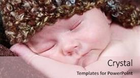  Presentation with old days - Beautiful slides featuring cute little baby newborn boy sleeping - 10 days old backdrop and a lemonade colored foreground