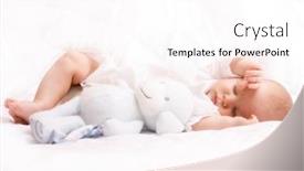  Presentation with sleeping baby - PPT layouts consisting of cute little baby sleeping background and a white colored foreground