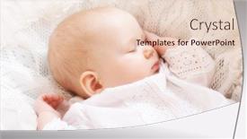  Presentation with baby sleeping - Beautiful slides featuring cute-little-baby-sleeping backdrop and a lemonade colored foreground