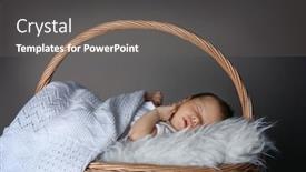  Presentation with baby color - Presentation with cute-little-baby-sleeping background and a gray colored foreground
