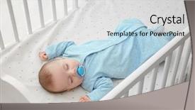 Presentation with sleeping baby - Audience pleasing theme consisting of cute little baby sleeping backdrop and a light gray colored foreground