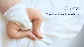  Presentation with sleeping baby - Slide set consisting of cute little baby sleeping background and a sky blue colored foreground