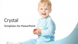  Presentation with baby christmas - PPT theme featuring cute little baby with jingle background and a white colored foreground