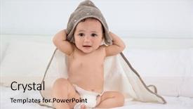  Presentation with baby chickens little cute chicks - Beautiful slides featuring cute little baby with towel backdrop and a lemonade colored foreground