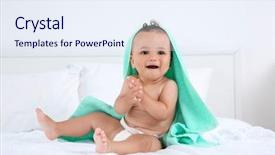  Presentation with cute baby - Cool new slides with cute little baby with towel backdrop and a sky blue colored foreground