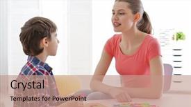  Presentation with speech therapy swallowing - Amazing presentation design having cute little boy at speech backdrop and a coral colored foreground