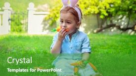  Presentation with christian easter - PPT layouts having cute-little-boy-dressed background and a shamrock green colored foreground