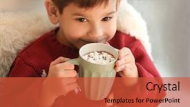  Presentation with sambal hot sauce - Amazing slide deck having cute little boy drinking hot backdrop and a  colored foreground