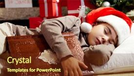  Presentation with book - Amazing presentation theme having cute little boy falling asleep backdrop and a tawny brown colored foreground