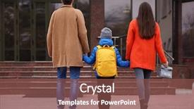  Presentation with parents - Presentation theme with cute little boy going background and a tawny brown colored foreground