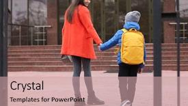  Presentation with school shootings - PPT layouts with cute little boy going background and a coral colored foreground