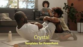  Presentation with helping - PPT theme consisting of cute-little-boy-helping background and a coral colored foreground