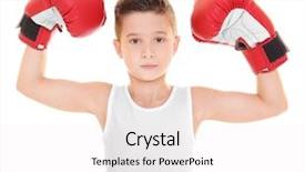  Presentation with boxing - Cool new theme with cute little boy in boxing backdrop and a sky blue colored foreground