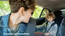  Presentation with cute - Presentation design enhanced with cute-little-boy-in-casualwear background and a ocean colored foreground