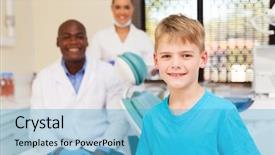  Presentation with dentist - Cool new slide set with cute little boy in dentist backdrop and a  colored foreground